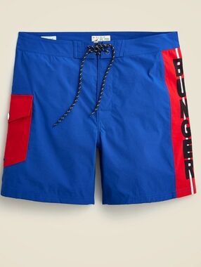 J Crew Limited-edition Bunger Surf Shop X J.Crew 7" paneled  board short Sz 31